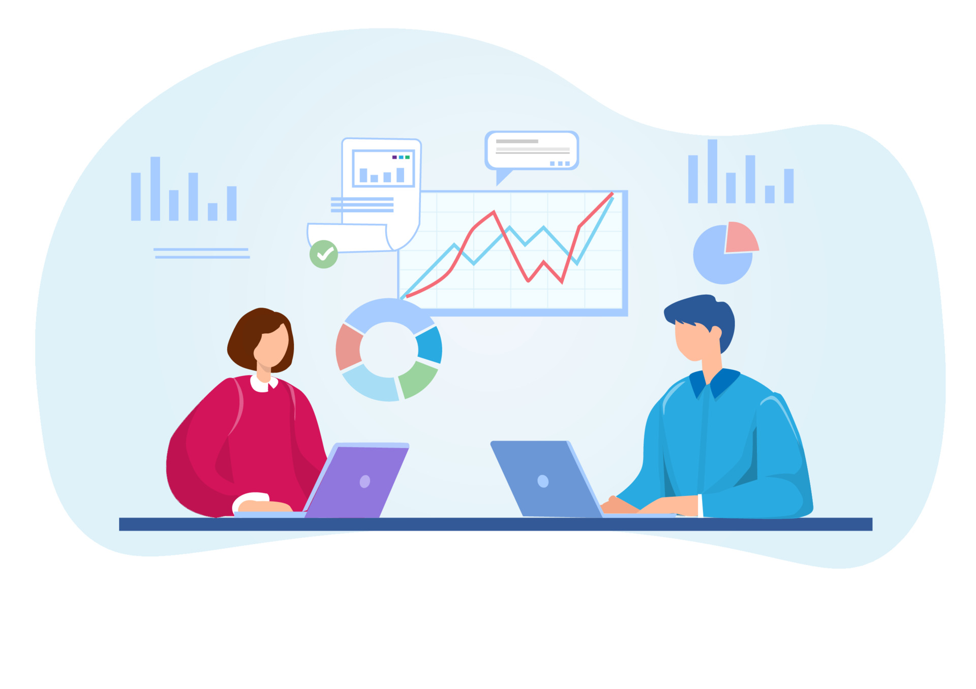 Dashboard del programa contable Caja General